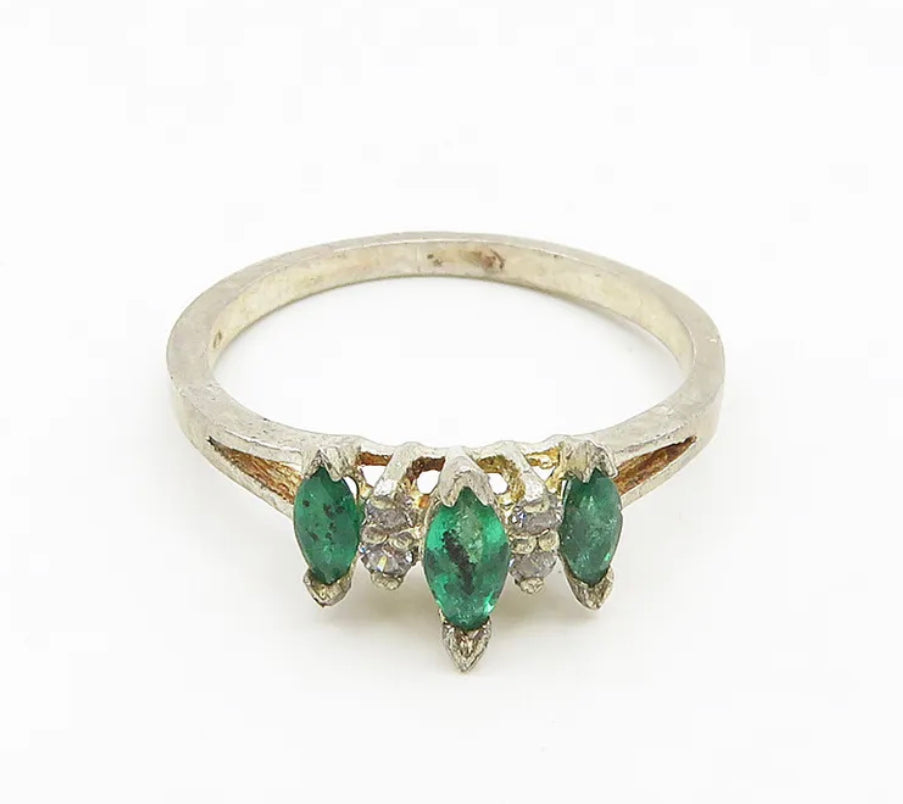 Marquise Emerald Ring