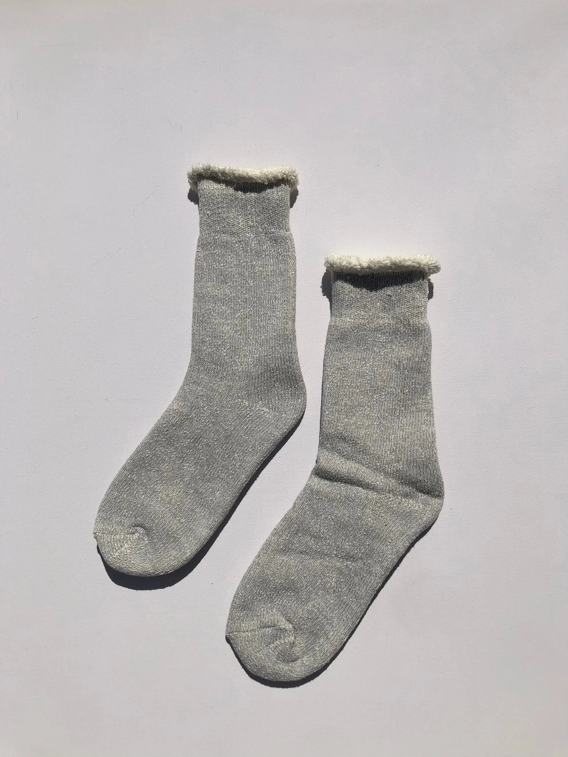 Super Terry Loop Socks - Light Grey