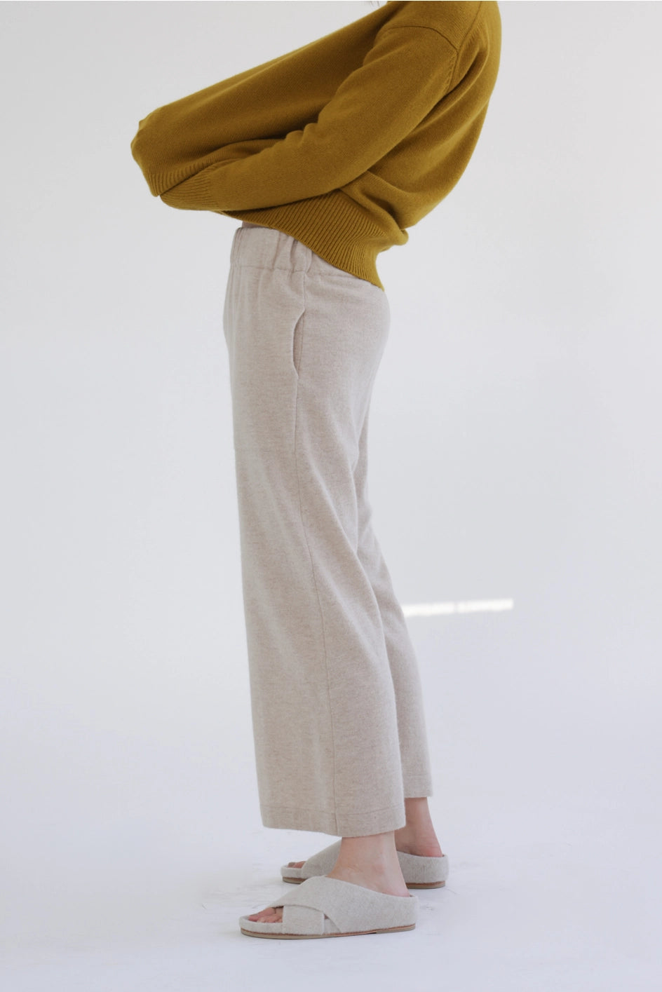 Cashmere & Wool Baggy Pants