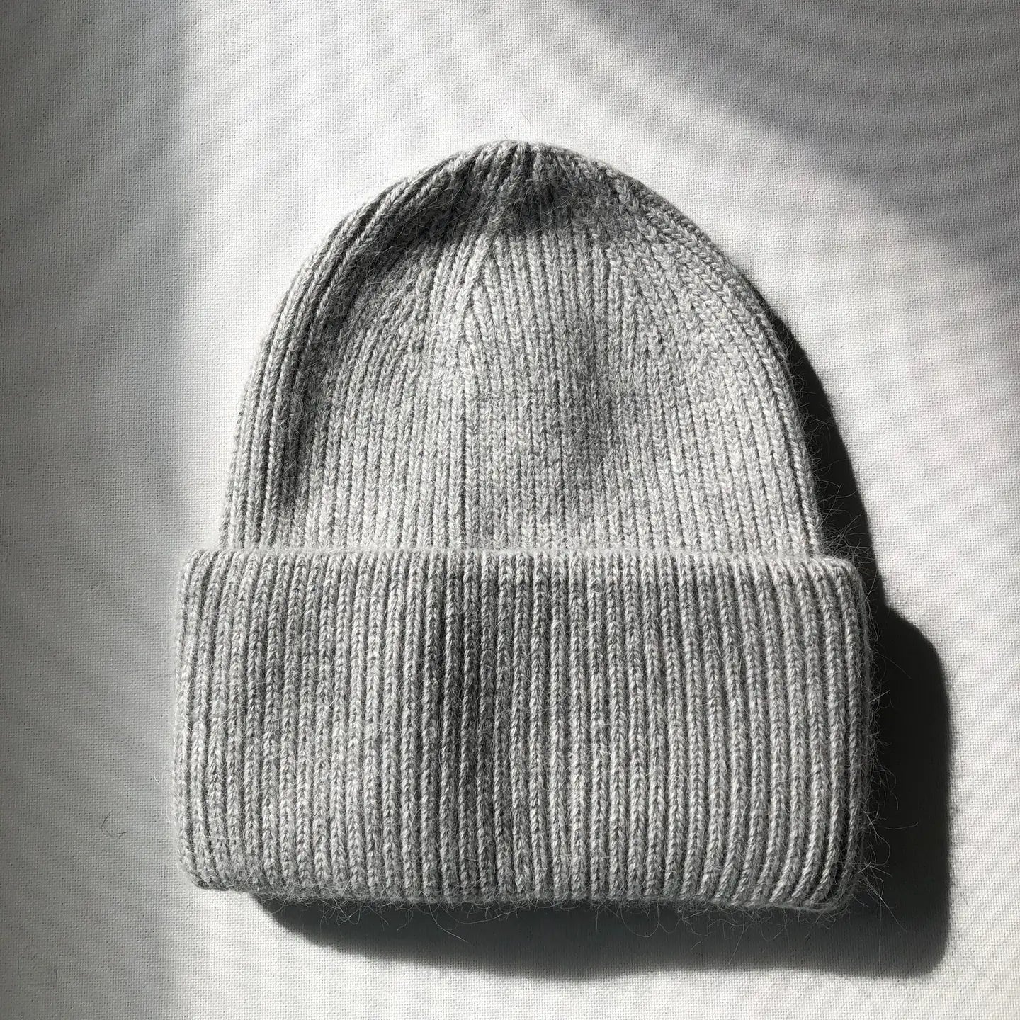 Angora Beanie - Light Grey