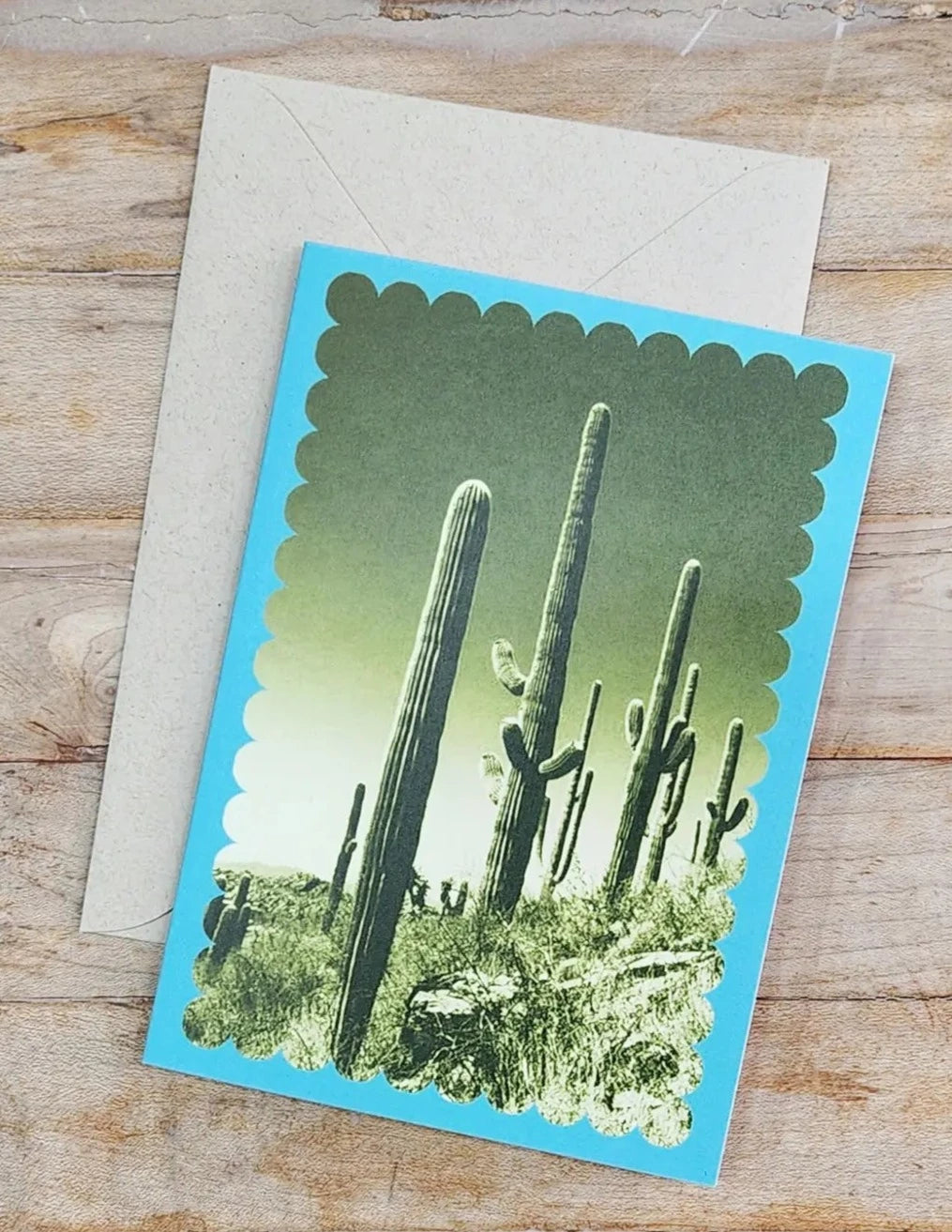 Cactus Notecard - Blue