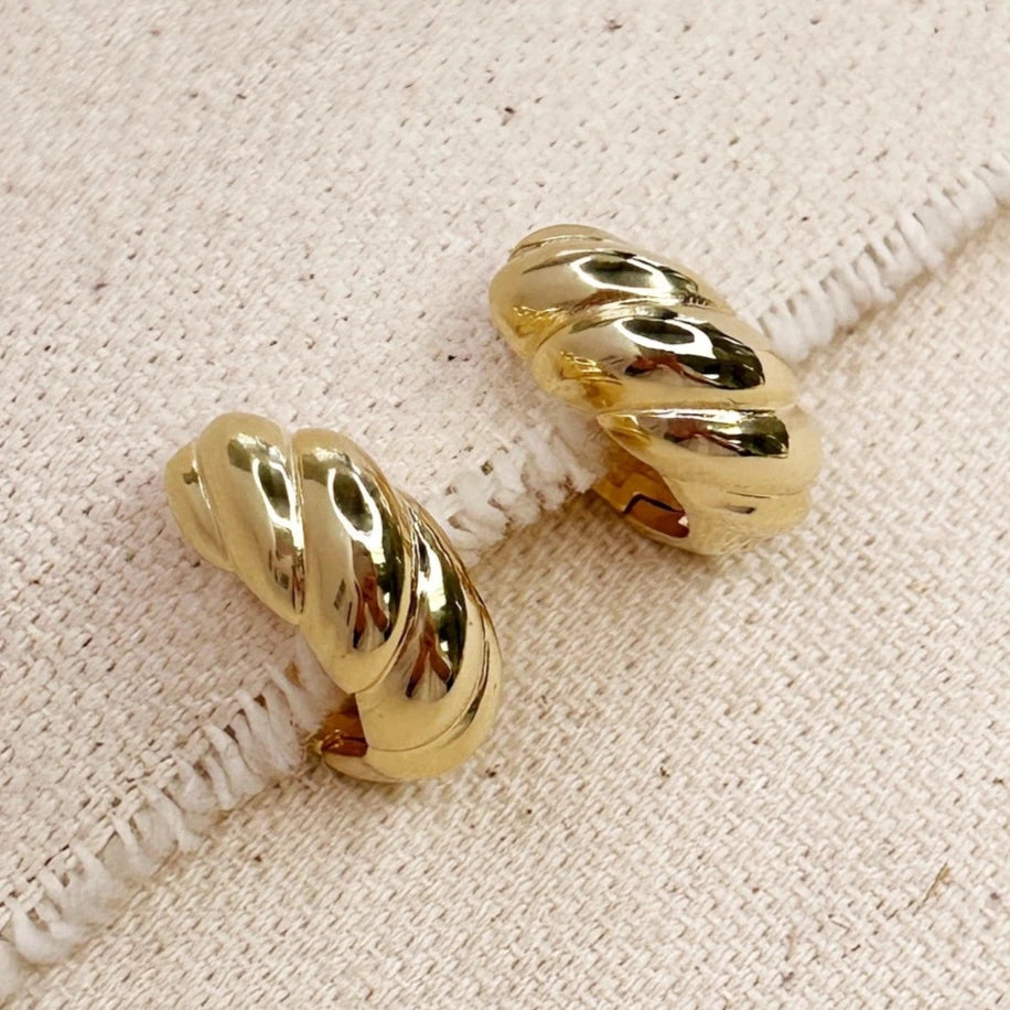 Croissant Clicker Hoop Earrings