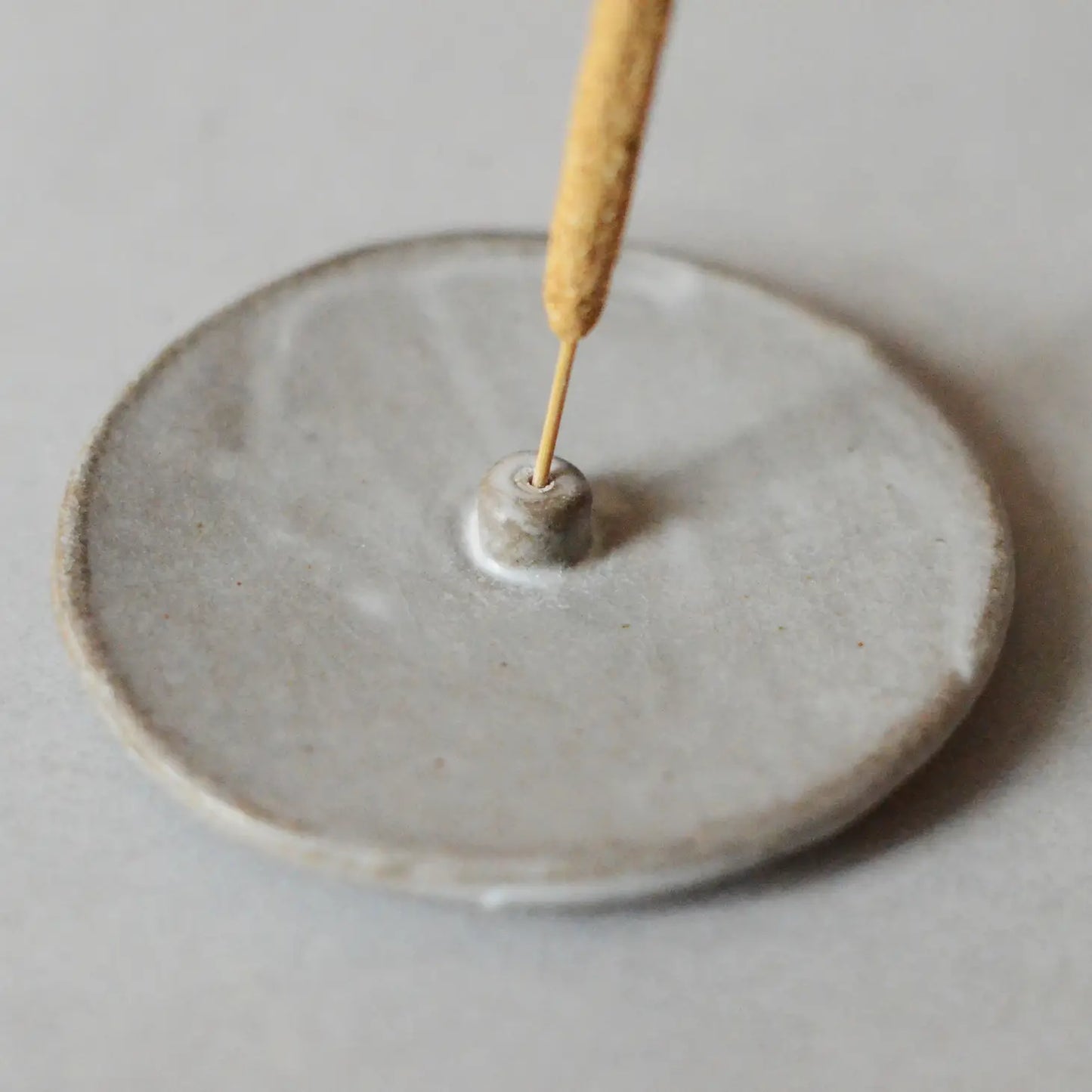 Light Grey Ceramic Incense Holder