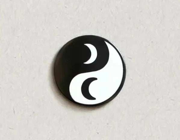 Yin Yang Moon Pin