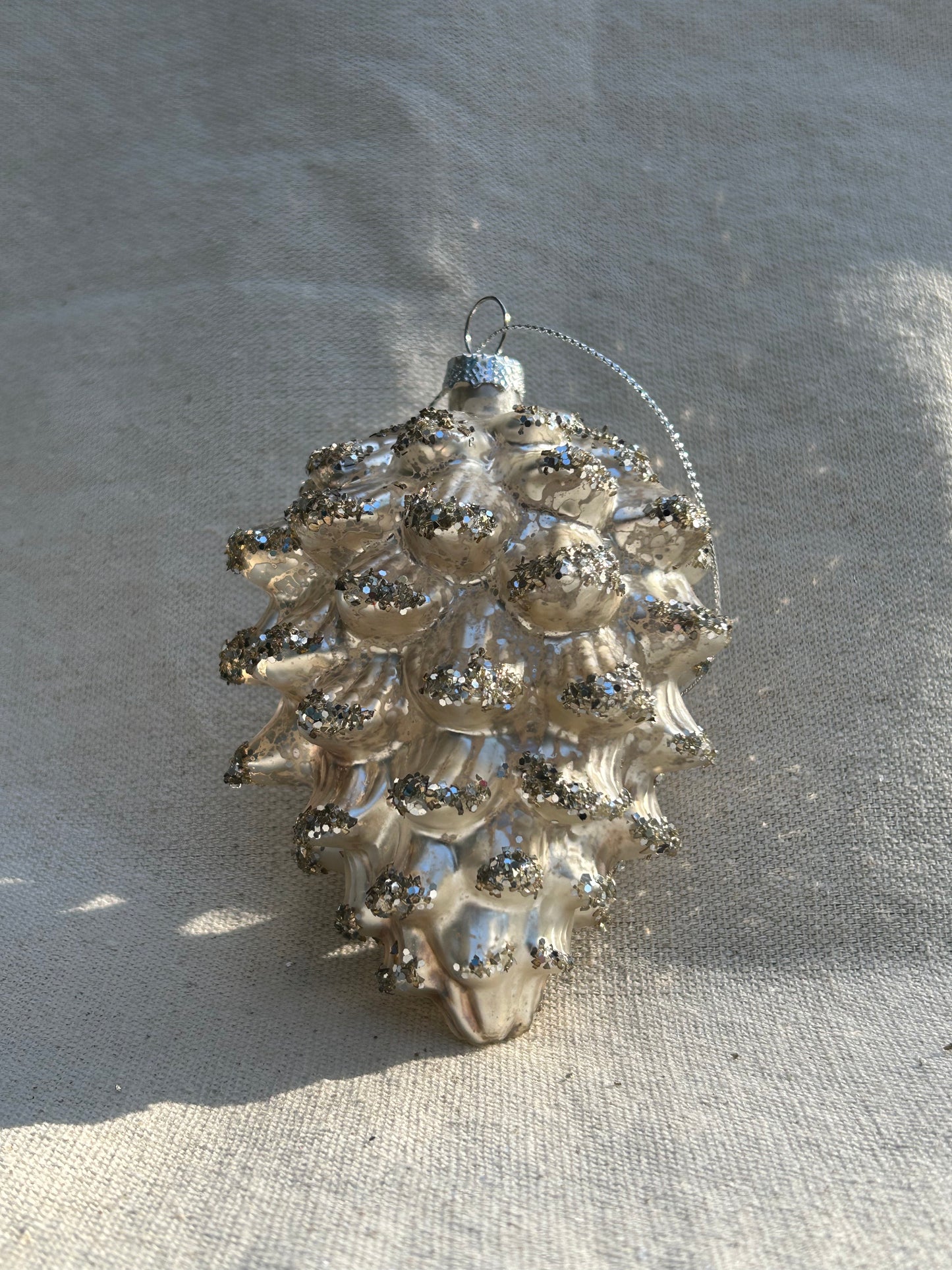 Glass Pinecone Ornament