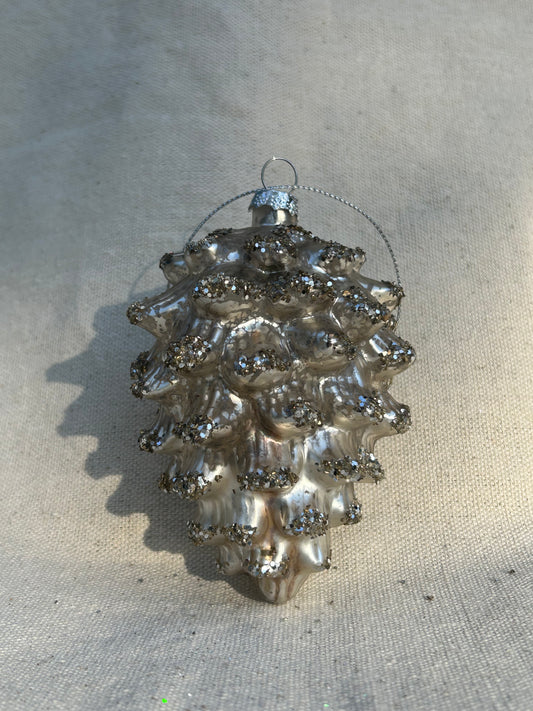 Glass Pinecone Ornament