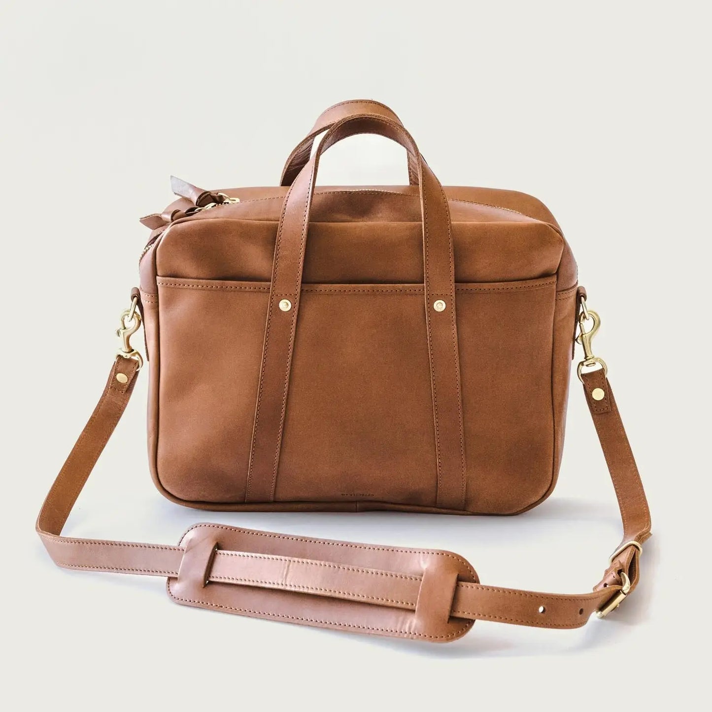 Leather Briefcase - Tan