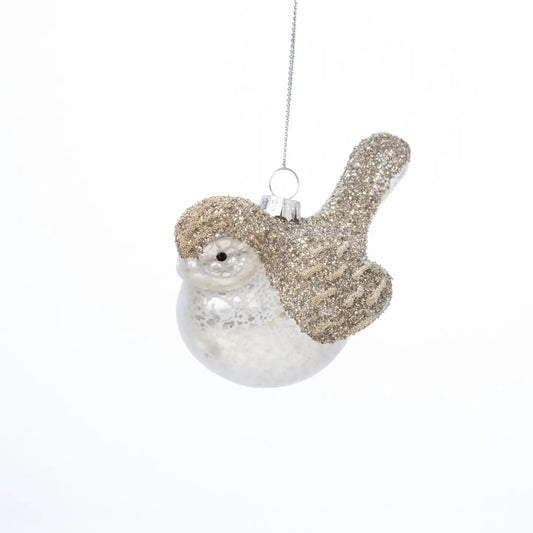 Silver Bird Ornament