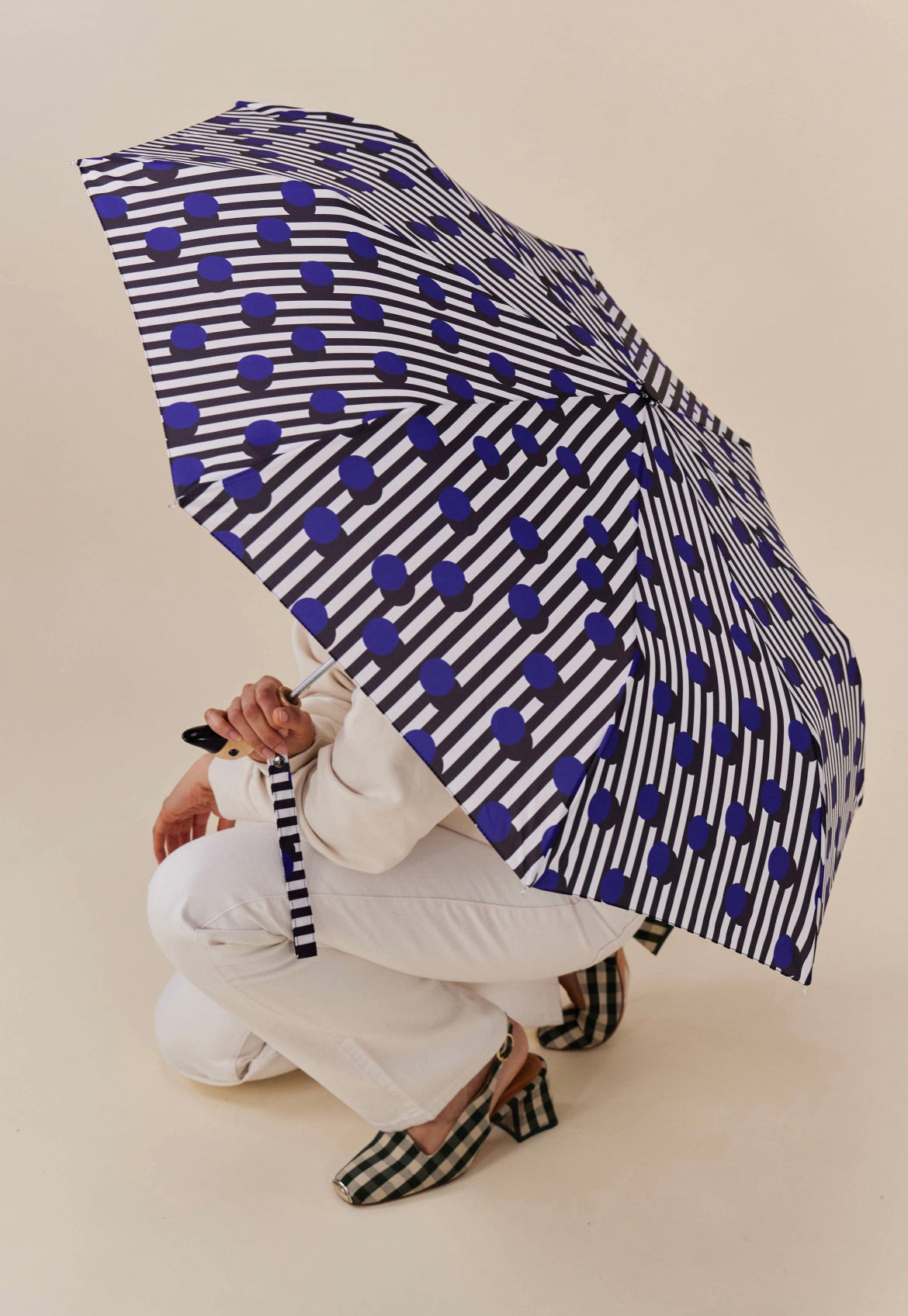 Duckhead Umbrella - Polkastripe